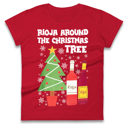 Rioja Wine Christmas Ladies T Shirt