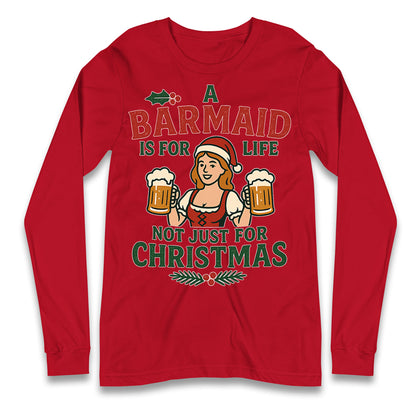 Barmaid Xmas Longsleeve T Shirt