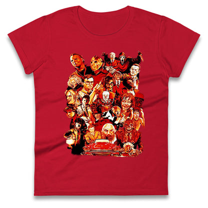 Horror Characters Halloween Womens t shirts