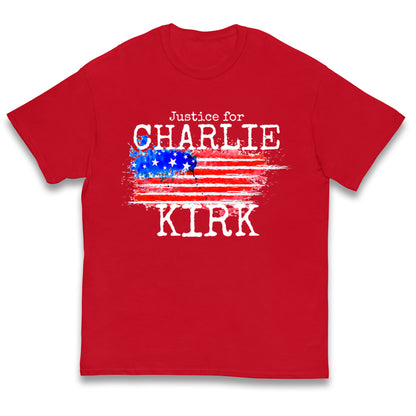 Justice For Charlie Kirk Kids T Shirt