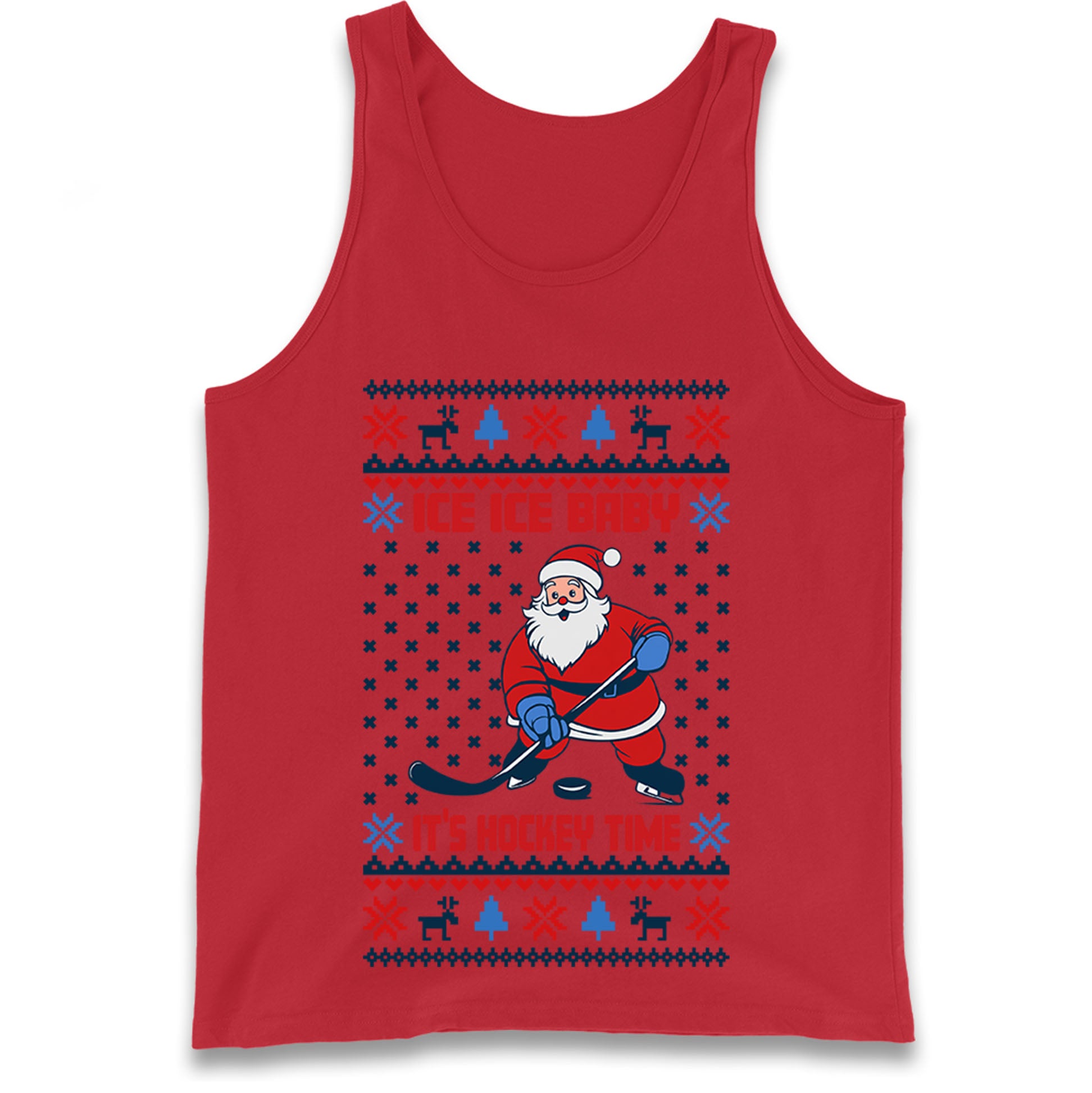 Hockey Christmas Tank Top