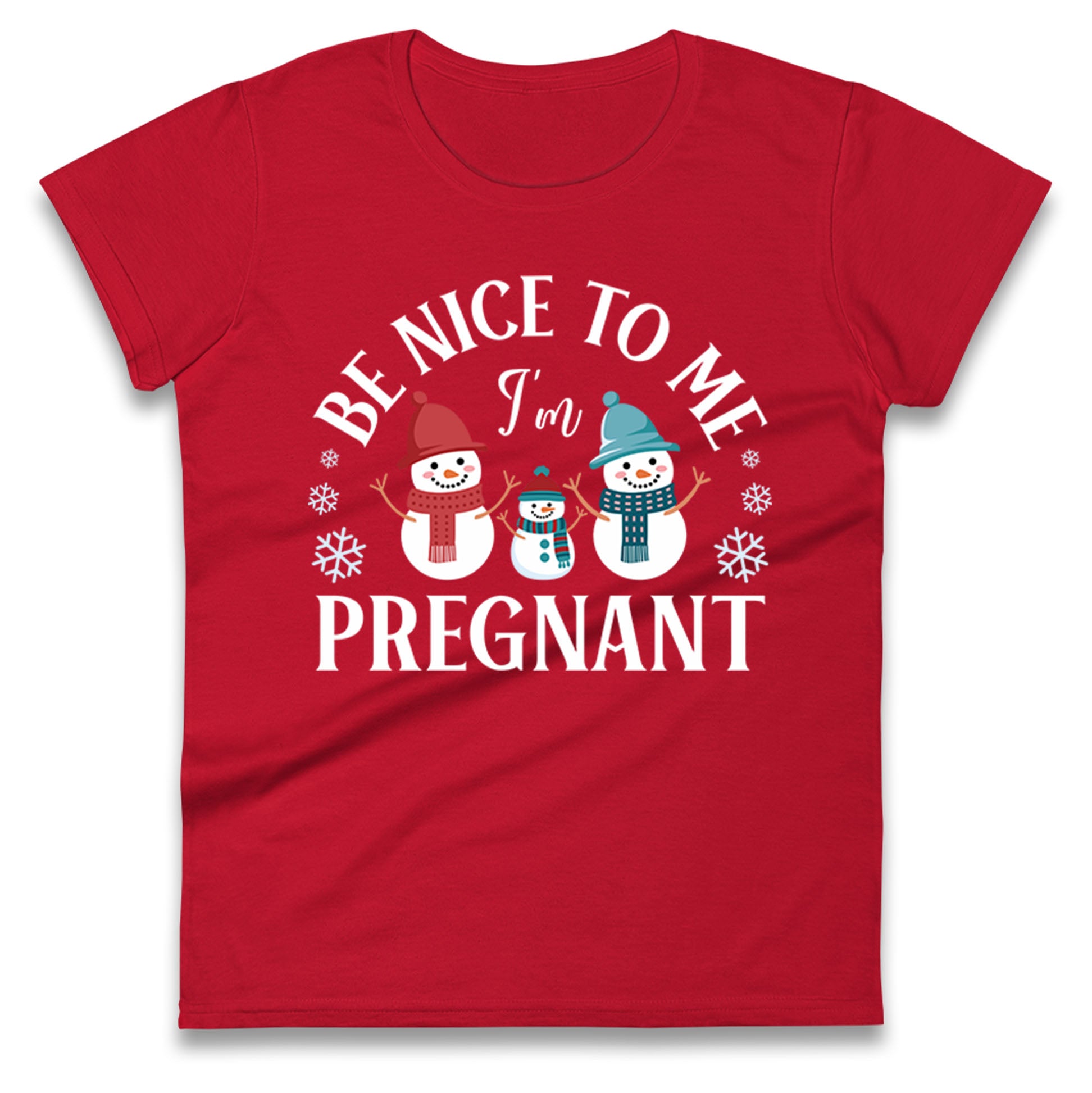 Pregnant At Christmas Ladies T Shirt