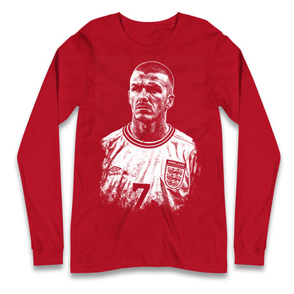 Bavid Beckham England Longsleeve T Shirt