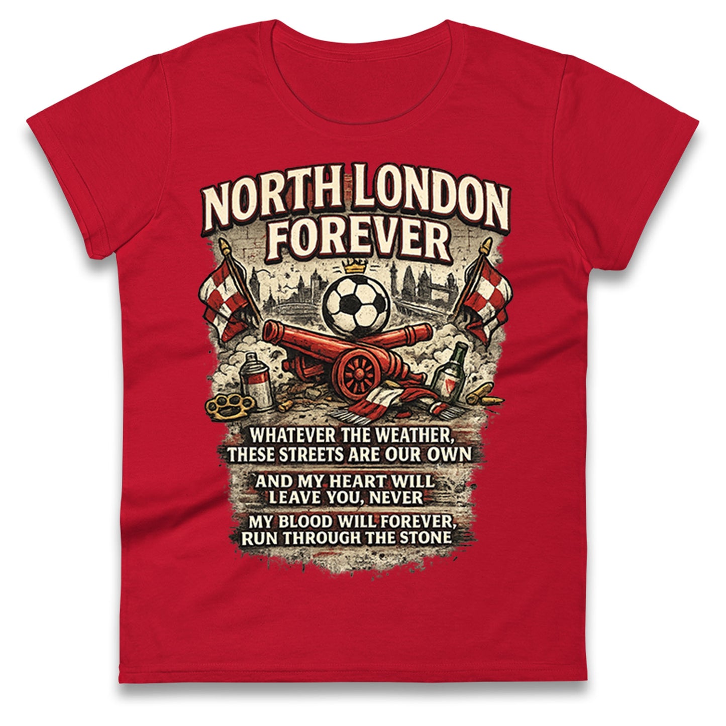 Arsenal North London Forever Ladies T Shirt