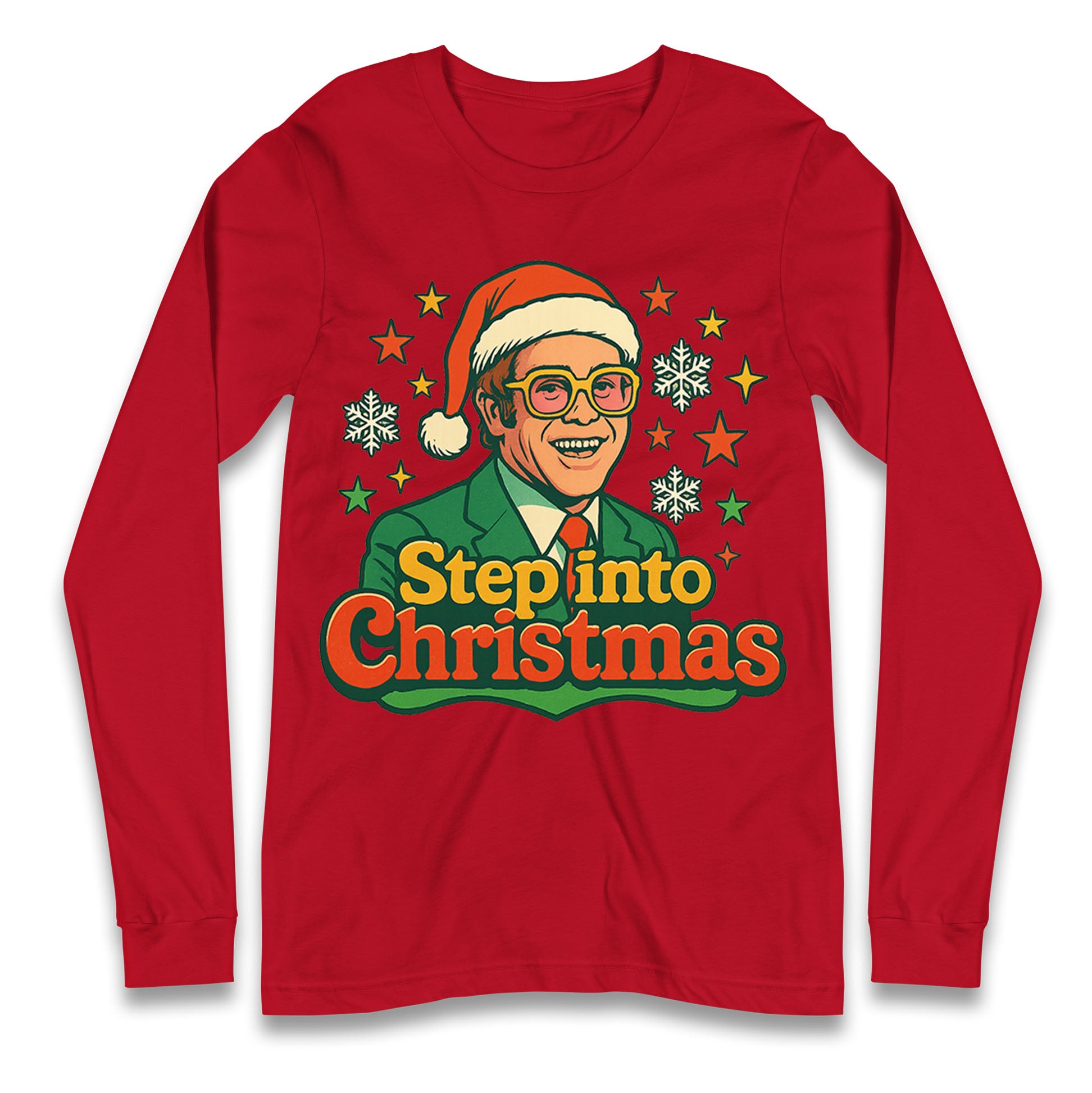 Elton John Christmas Longsleeve T Shirt