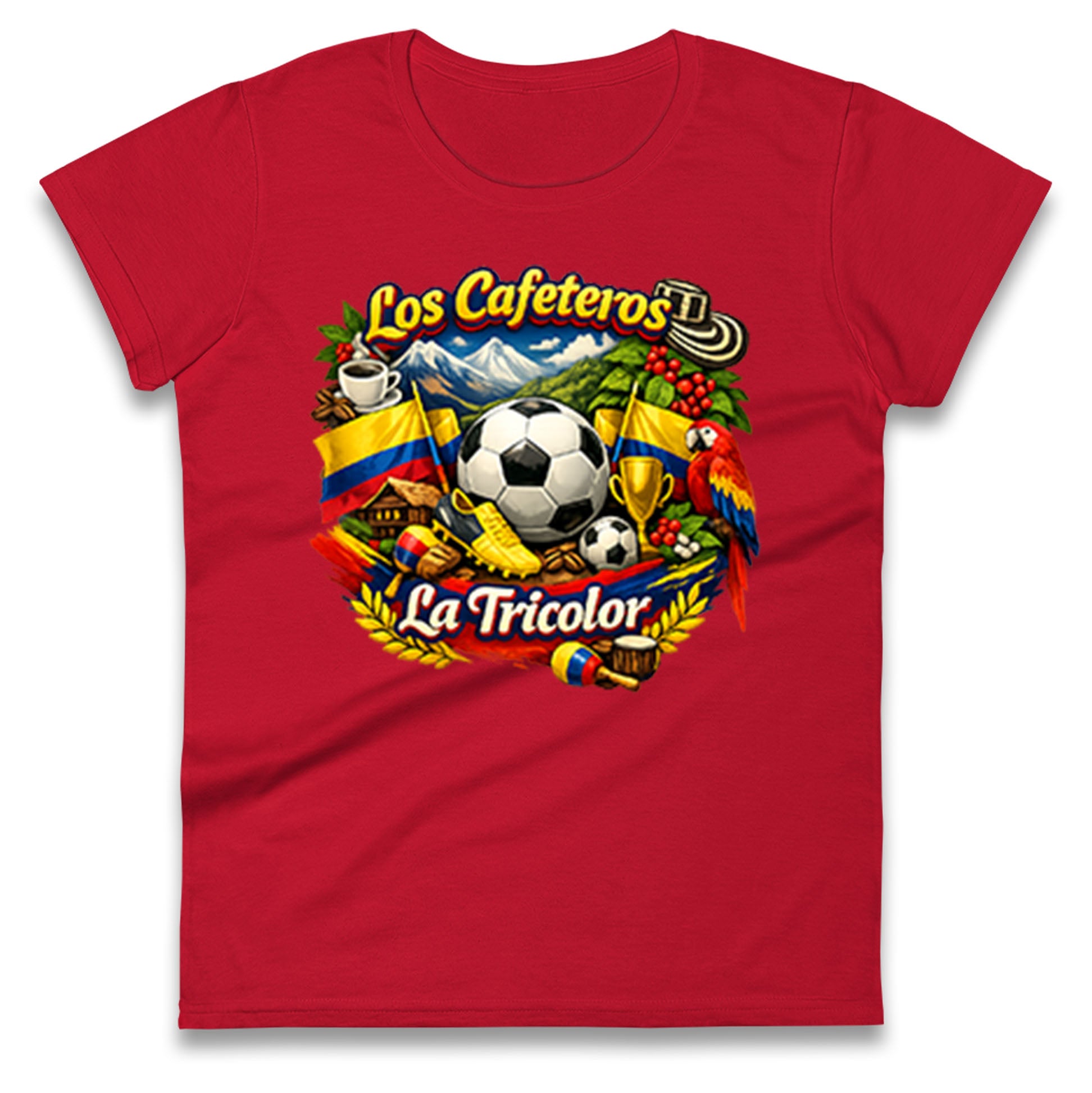 Colombia Football Ladies T Shirt