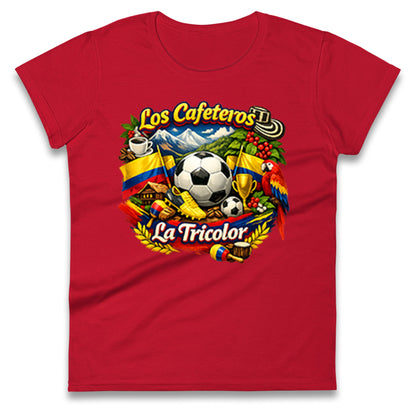 Colombia Football Ladies T Shirt
