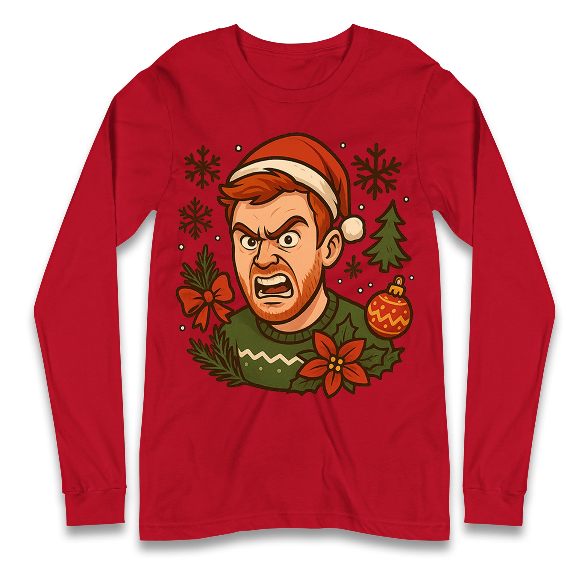 Angry Ginge Christmas Longsleeve T Shirt