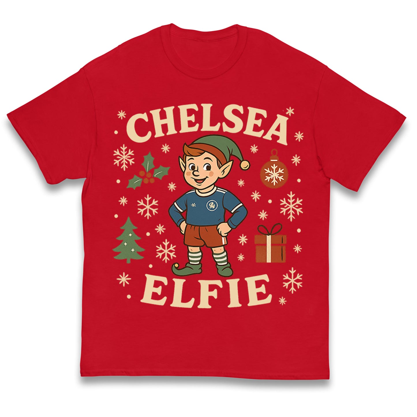 Chelsea FC Christmas Kids T Shirt