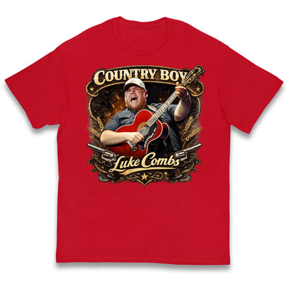 Country Boy Luke Combs Kids T Shirt