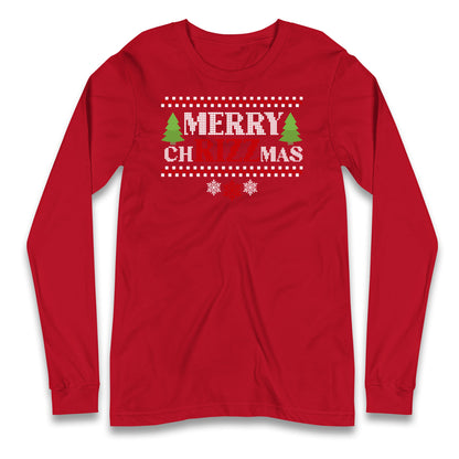 merry christmas tree long sleeve t shirt