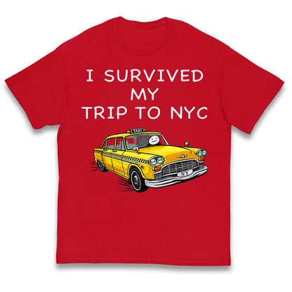 I Survived My Trip To NYC Yellow Taxi Kids T Shirt