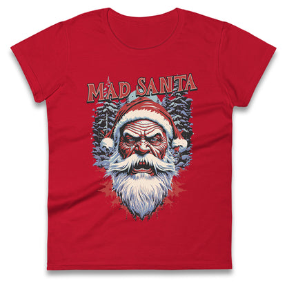 Mad Santa Ladies T Shirt