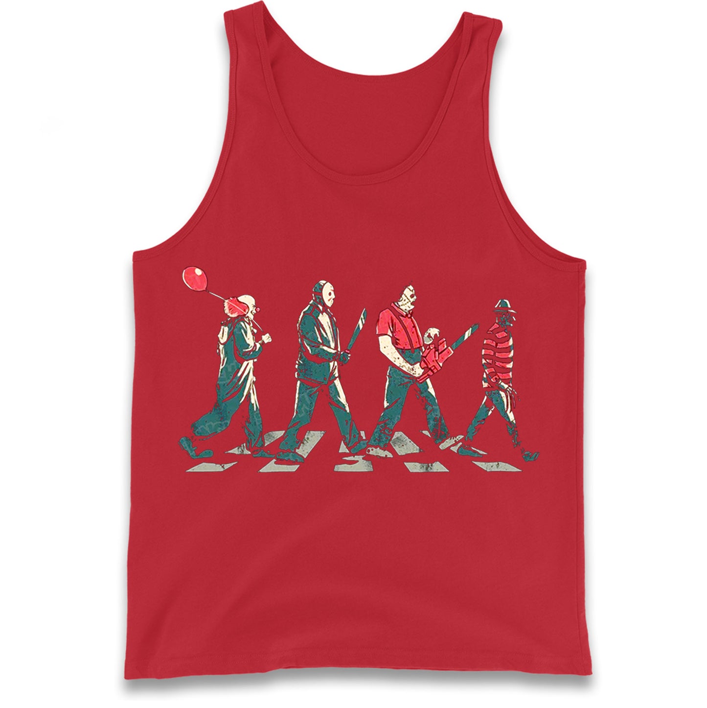 Horror Characters Friends Spoof Halloween Tank Top