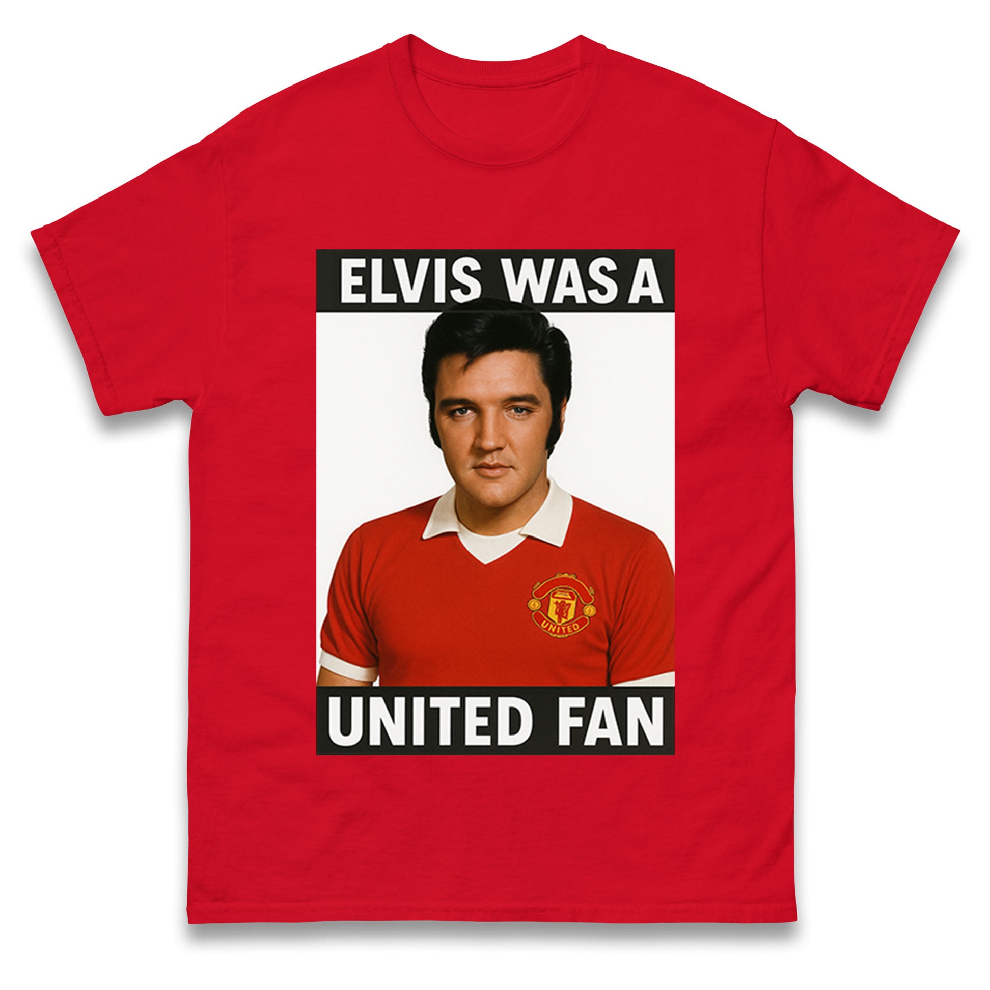 Elvis Presley Mnchester United T Shirt