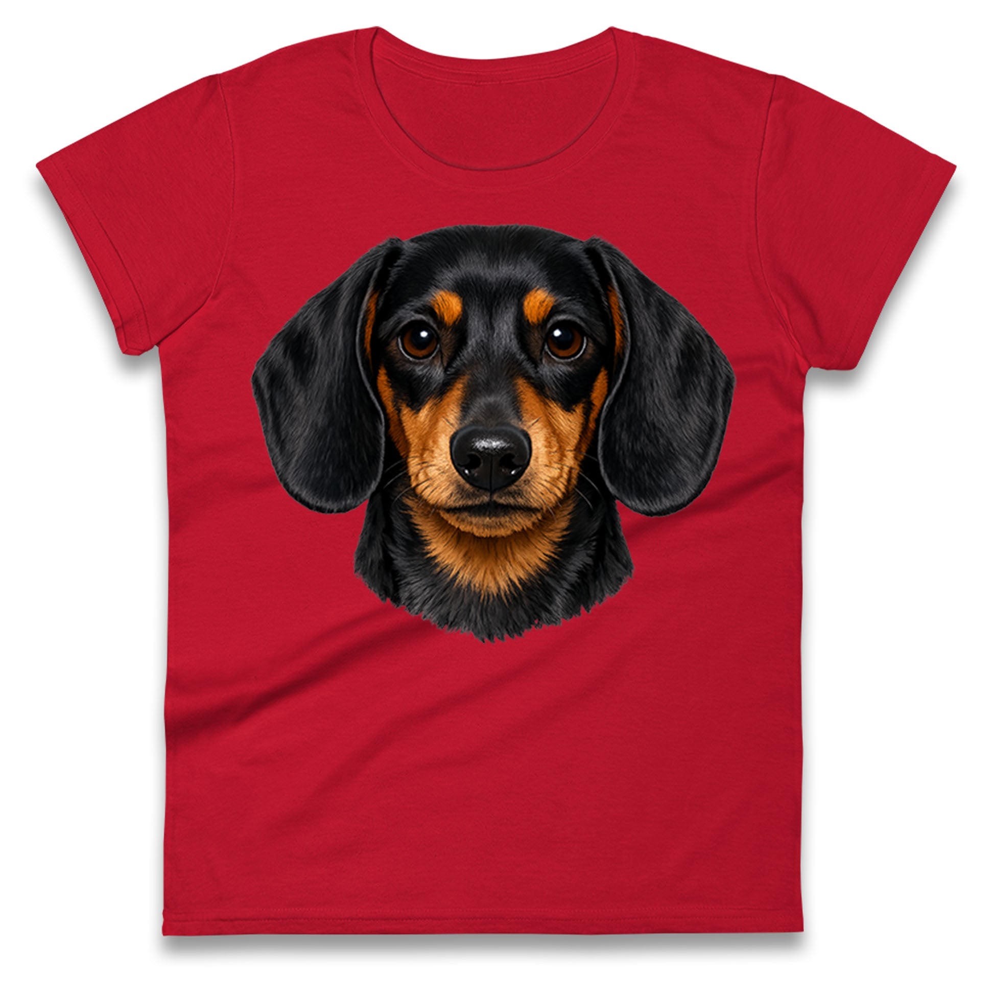 Dachshund Dog Face Ladies T Shirt