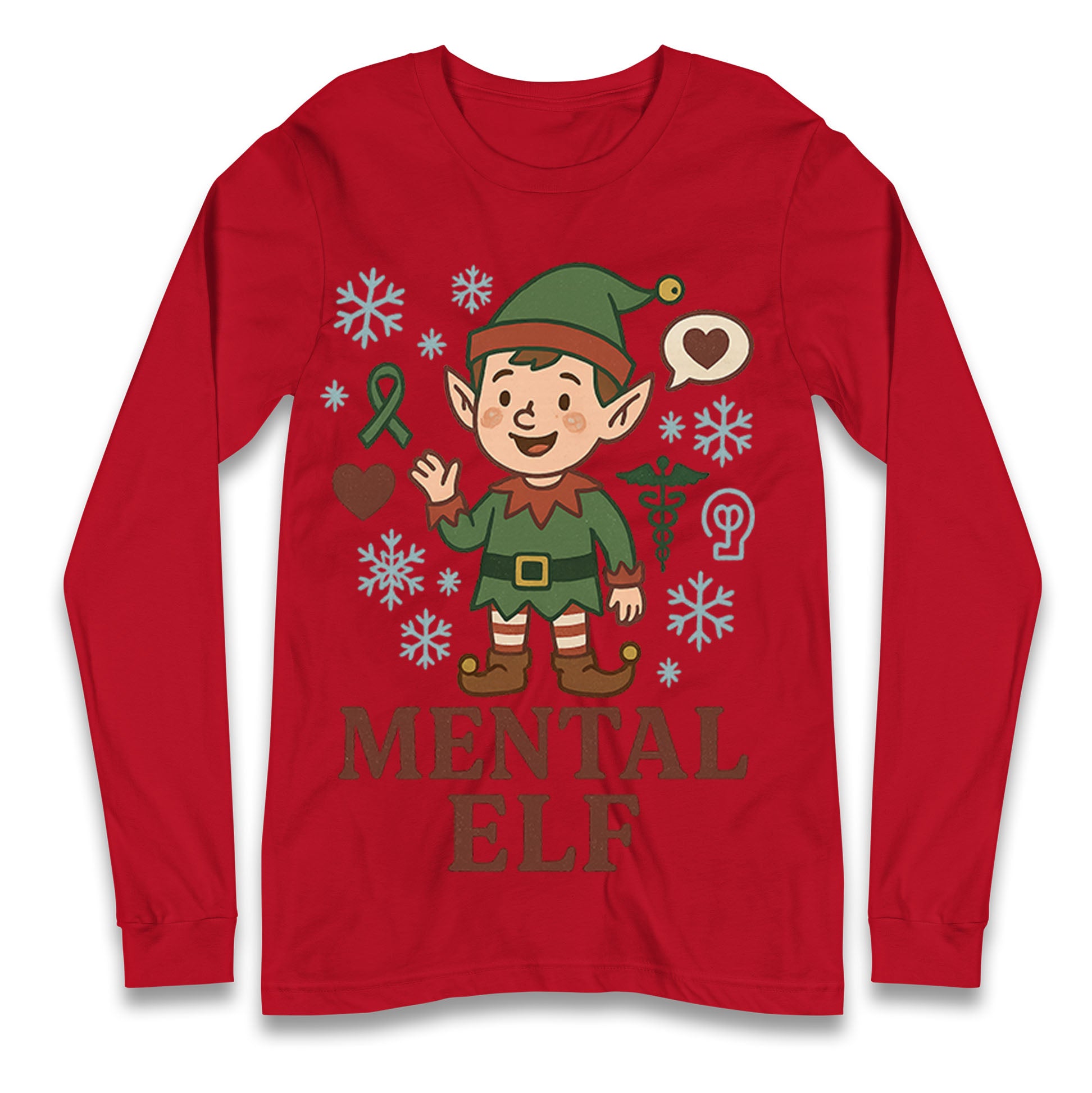 Mental Health Christmas Longsleeve T Shirt 