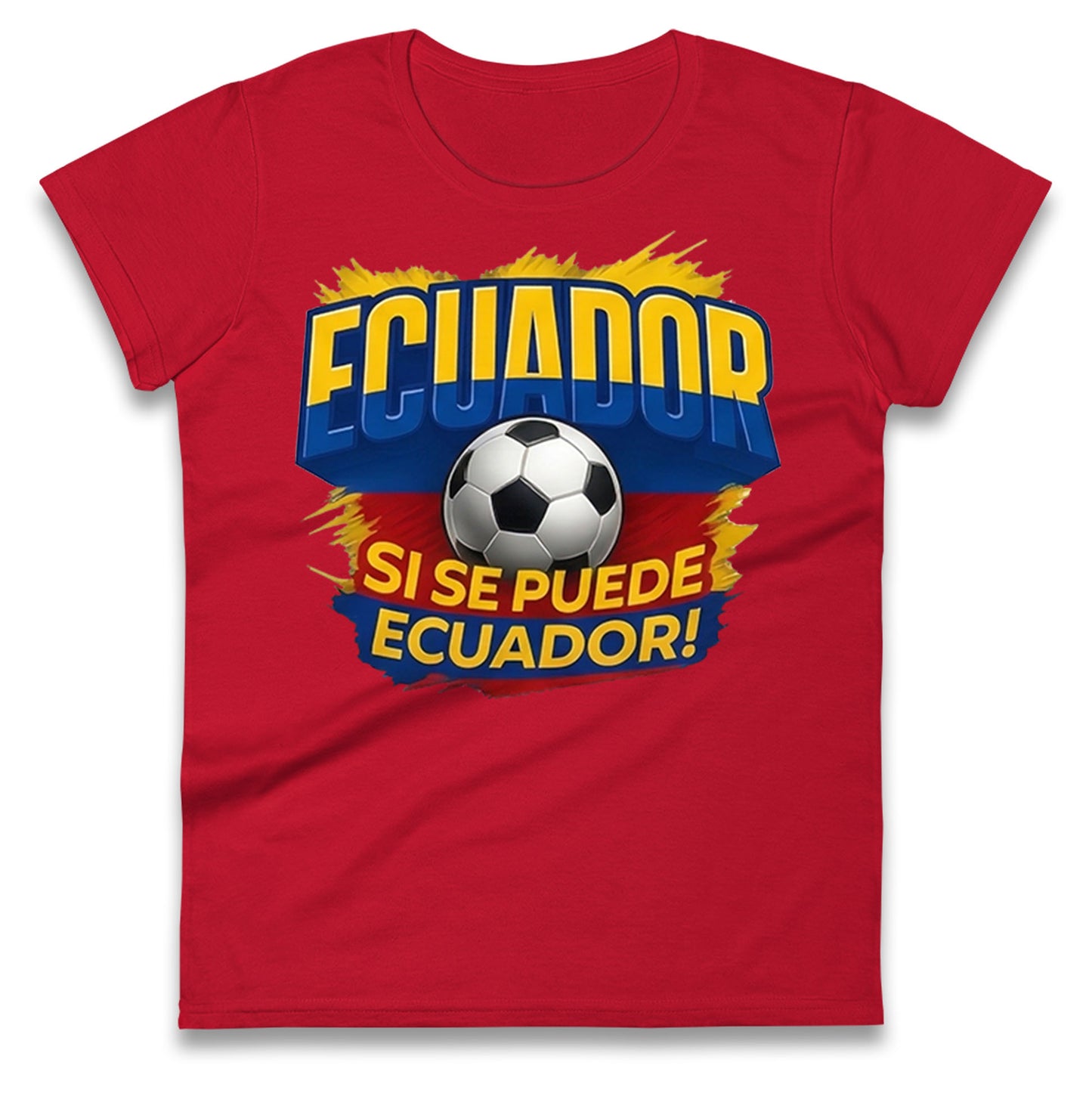 Ecuador Retro World Cup Ladies T Shirt
