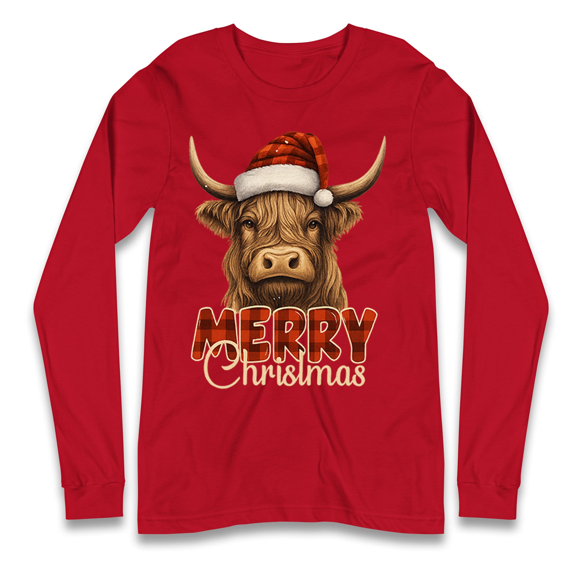 Highland Cow Christmas Longsleeve T Shirt
