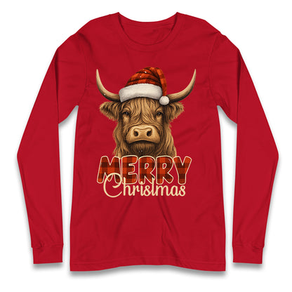 Highland Cow Christmas Longsleeve T Shirt