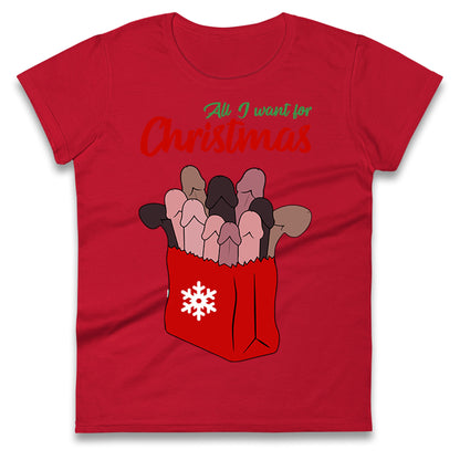 All I Want For Christmas Santa Bag Funny T Shirt