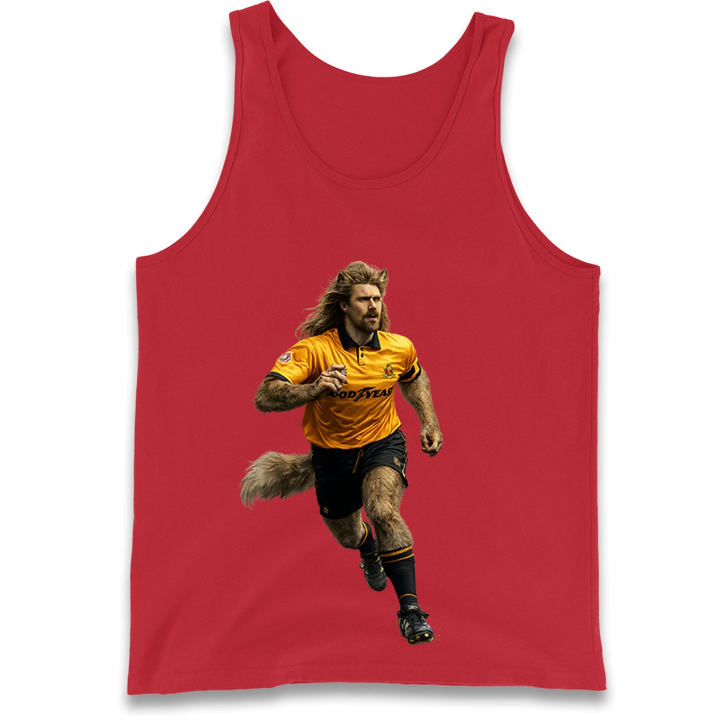Retro John The Wolf Wolves Football Tank Top