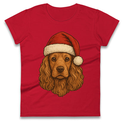 Cocker Spaniel Christmas Ladies T Shirt