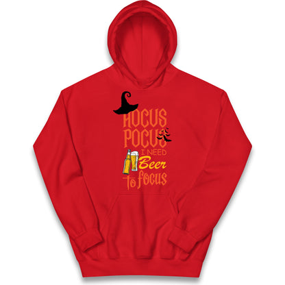Hocus Pocus I Need Beer To Focus Halloween Hoodie
