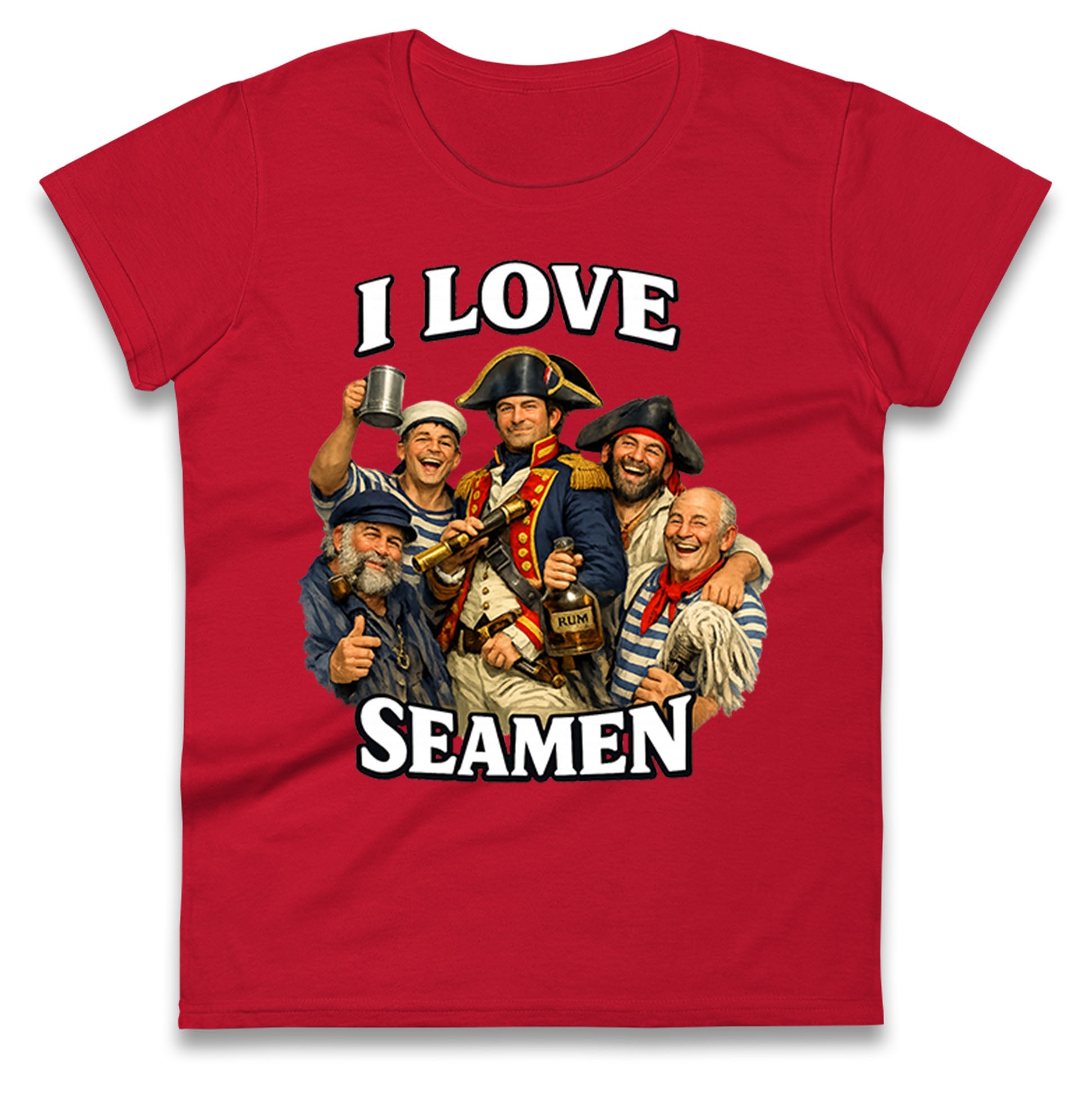I Love Seamen Funny Cringe Meme Offensive  Ladies T Shirt