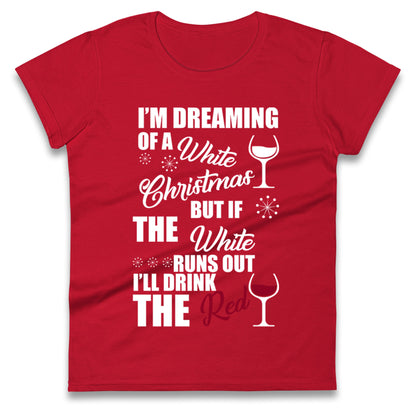 Wine Christmas Ladies T Shirt