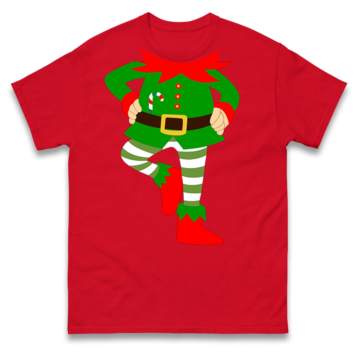 Personalise Christmas Party Wear Elf Mens t shirt