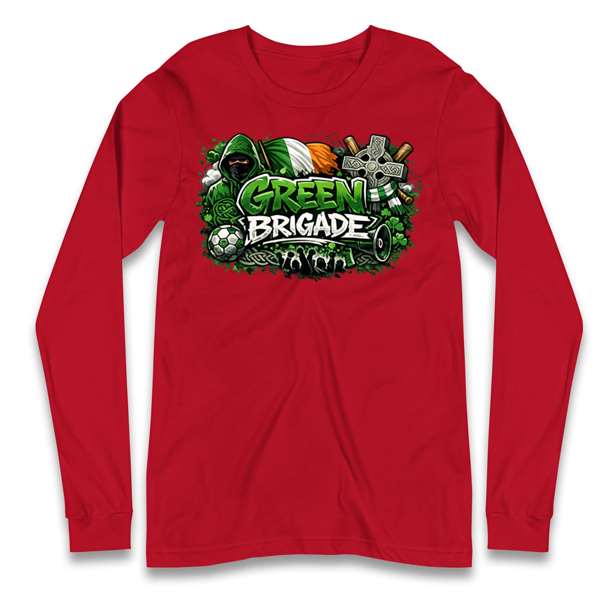 Celtic Green Brigade Football Longsleeve T Shirt 