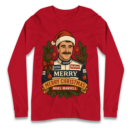 Nigel Mansell Christmas Longsleeve T Shirt