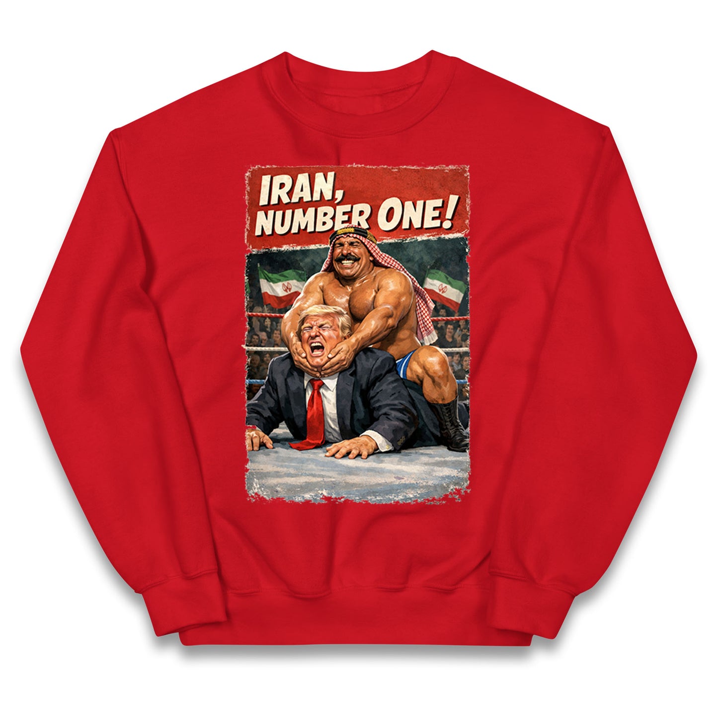 Donald Trump Iron Sheik Iran Wrestling Kids Jumper