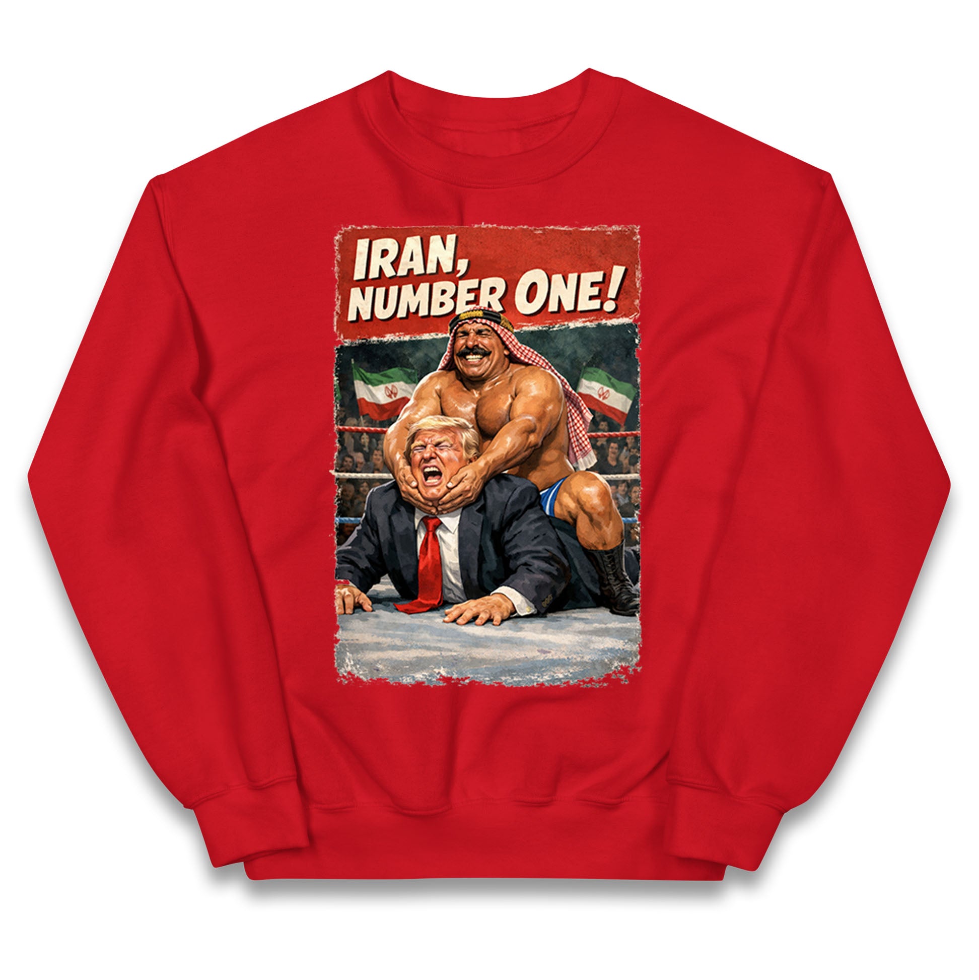 Donald Trump Iron Sheik Iran Wrestling Kids Jumper