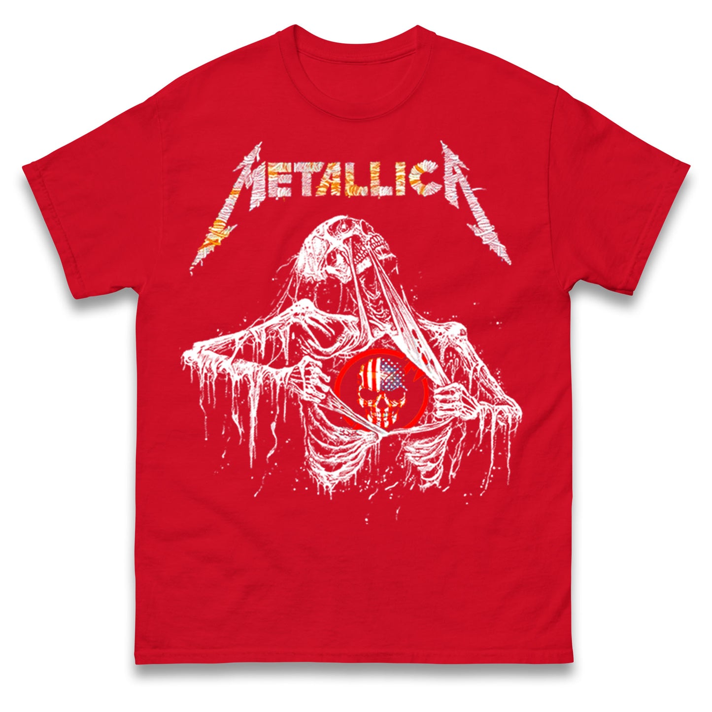 Metallica USA Skull T Shirt