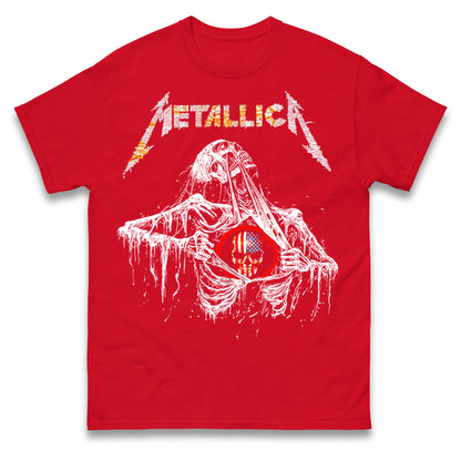 Metallica USA Skull T Shirt