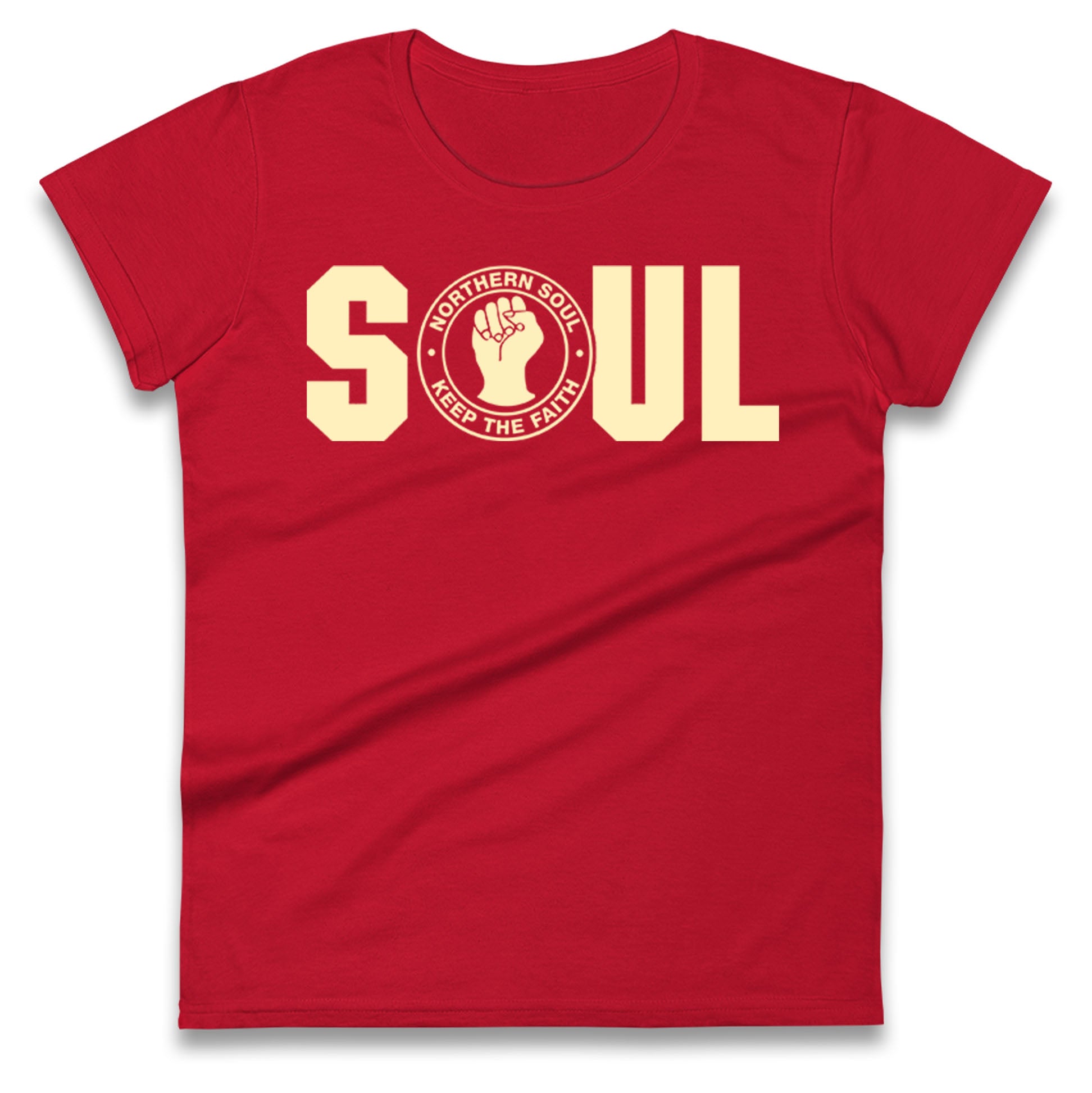 Northern Soul Keep The Faith Logo Ladies T Shirt 