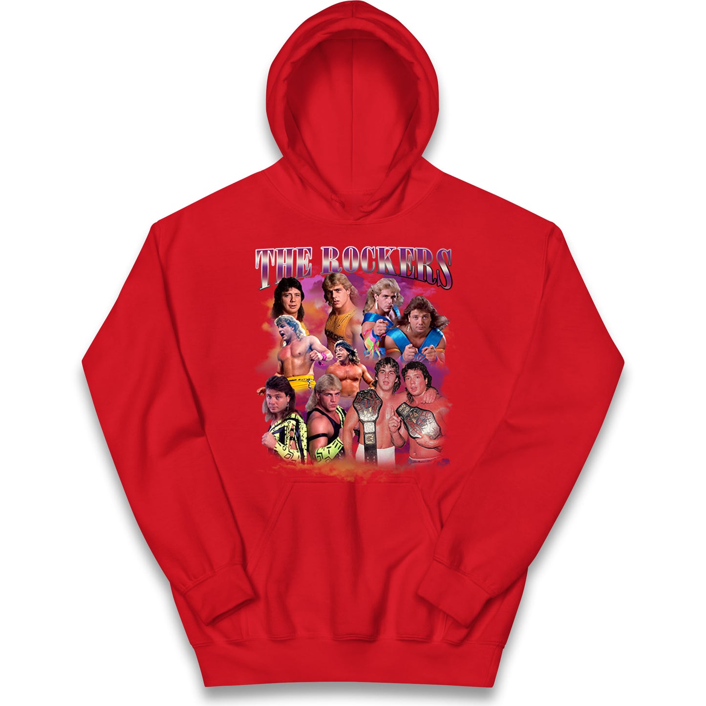 Retro The Rockers Bootleg Wrestling Kids Hoodie