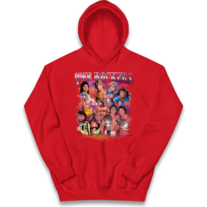 Retro The Rockers Bootleg Wrestling Kids Hoodie