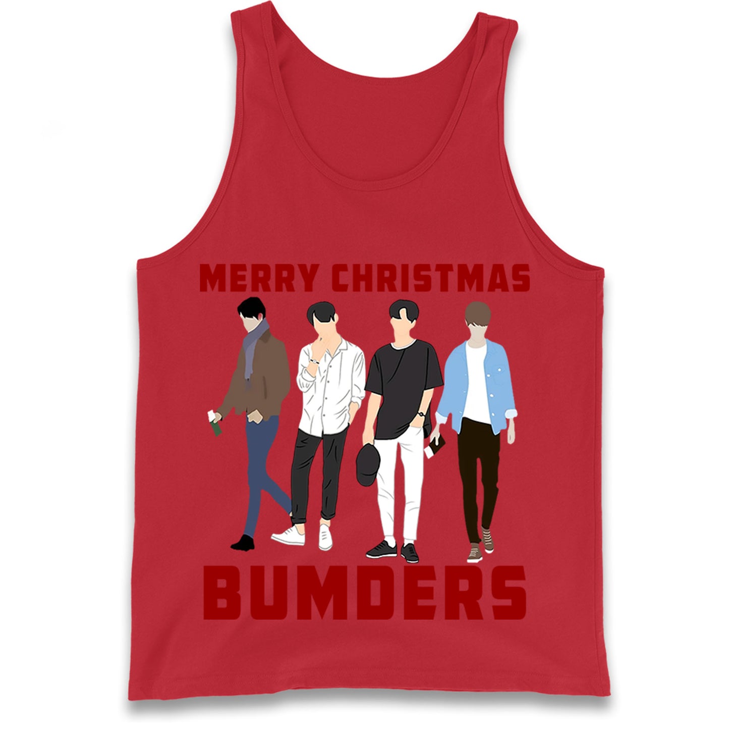 Merry Christmas Bumders The Inbetweeners Tank Top