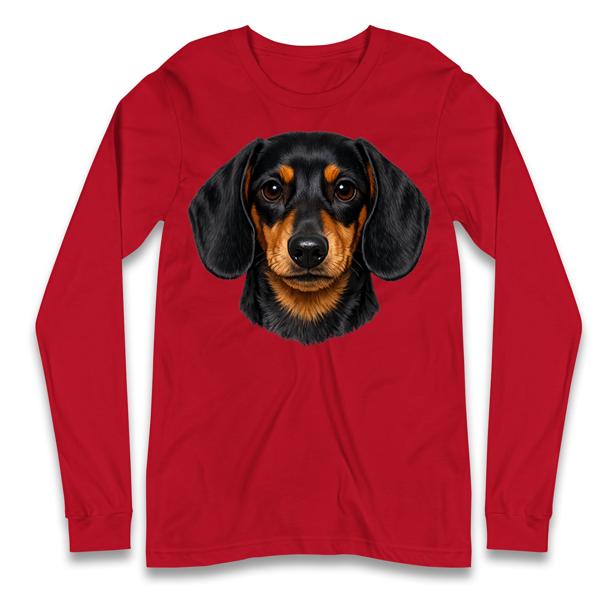 Dachshund Dog Face Longsleeve T Shirt