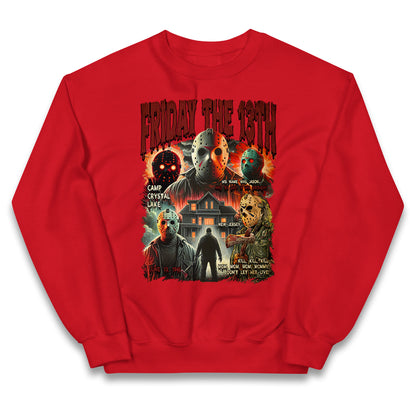 Jason voorhees Friday The 13th horror Halloween Bootleg Kids Jumper