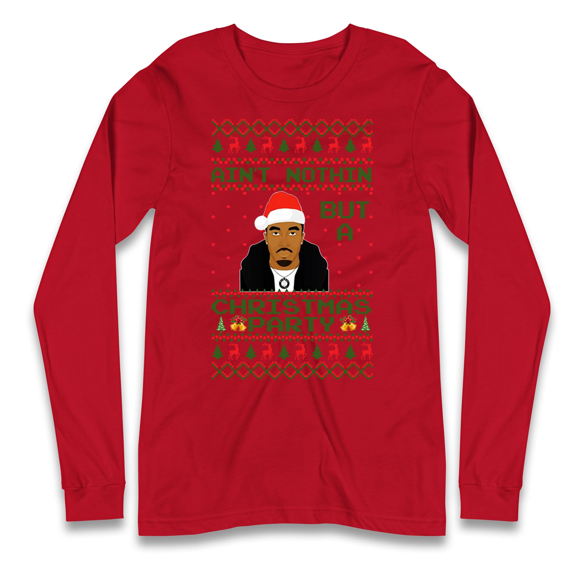 tupac shakur christmas long sleeve t shirt