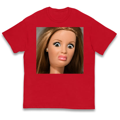 Funny Distressed Doll Face Meme Kids T Shirt