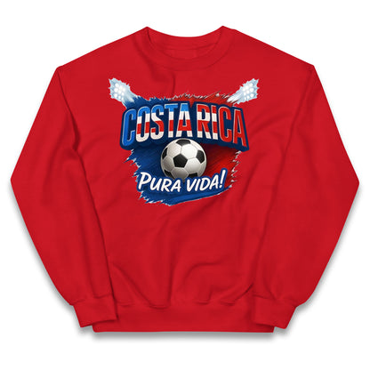 Costa Rica Retro World Cup Kids Jumper
