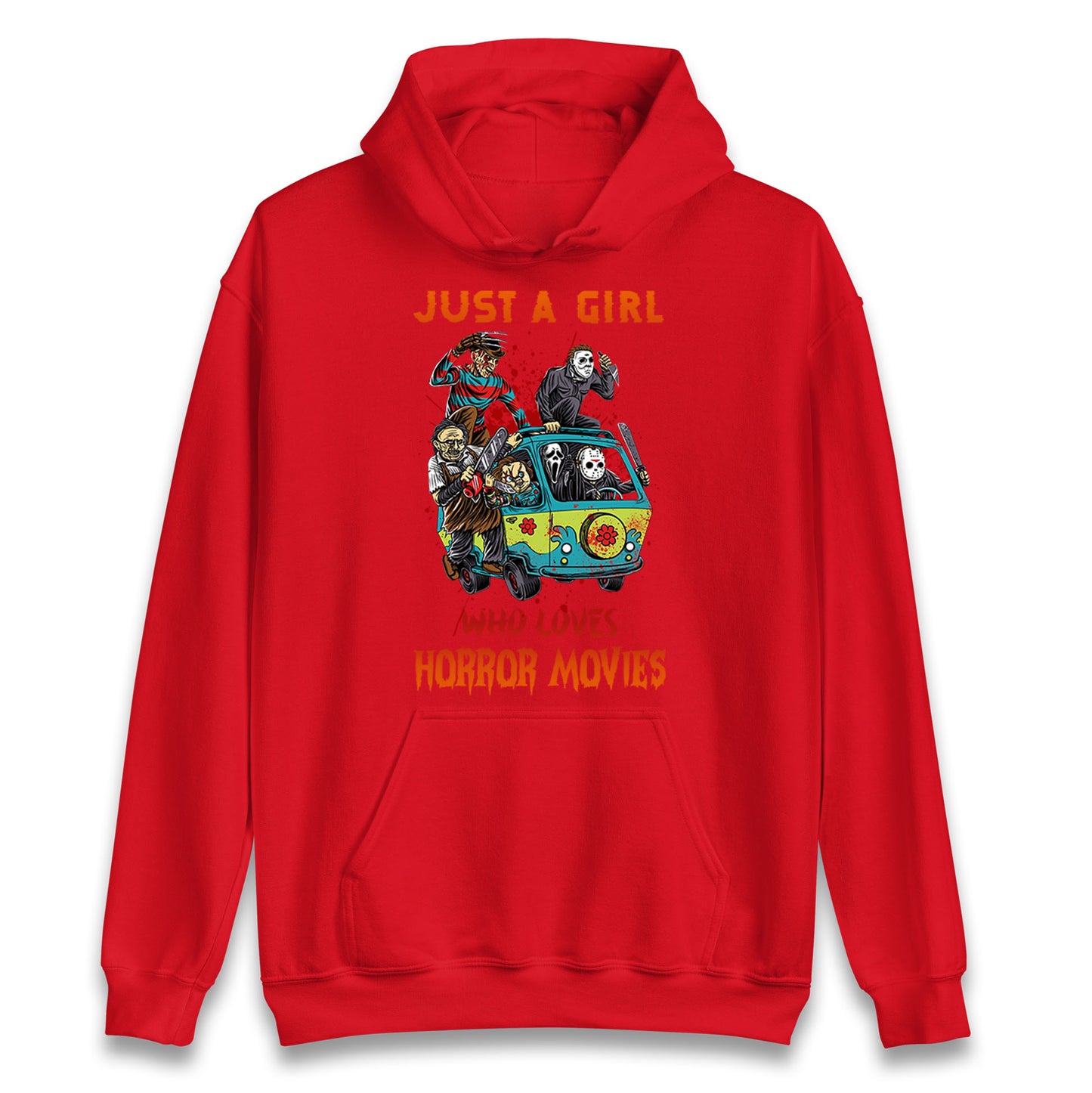 Just A Girl Who Loves Horror Movies Halloween Hoodie
