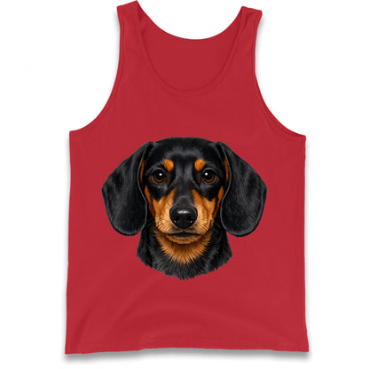 Dachshund Dog Face Tank Top
