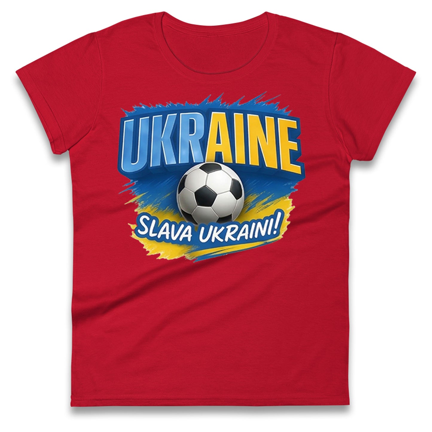 Ukraine Retro World Cup Ladies T Shirt