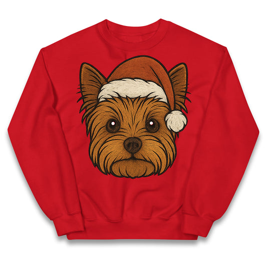 Yorkshire Terrier Christmas Kids Jumper